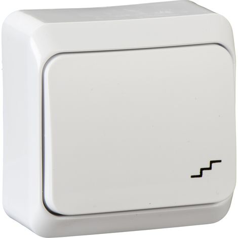 Interruptor de escalera de superficie, blanco Prima