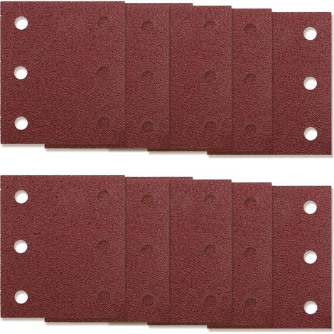 Lot de 80 feuilles de papier abrasif de rechange pour BO4555 BO4554 BO4561 DBO484Z DBO480Z BO4565K BO4565J BO4565, 115 x 101 mm avec grain 40 60 80 100 120 180 240 320 0,6 trous. - Design (1/5)