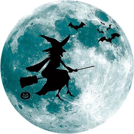 Sticker mural Halloween Lune de nuit, compatible avec les adhésifs muraux, 30 cm (1/5)