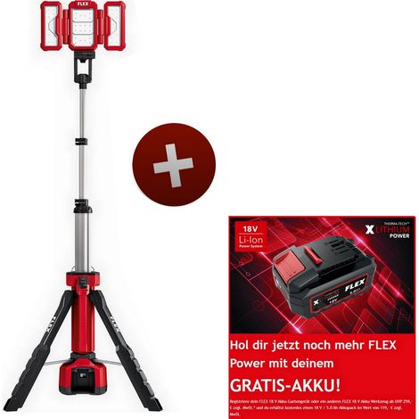 Flex LED Akku Baustrahler Strahler mit Stativ 18V TL4000 18.0/230 530375 (1/5)