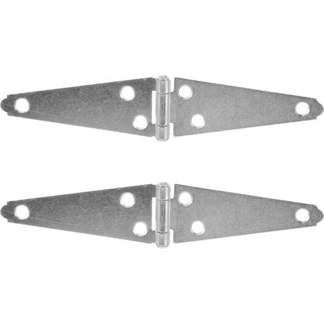Charnière de porte pliante, 2 pièces, grange fer galvanisé (1/5)