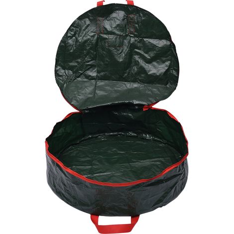 [Aufbewahrungstasche für Dekorationen] Aufbewahrungstasche für Weihnachtskränze - Wasserdichtes Polyethylen, 76 x 20 cm, transparent, mit Sichtfenster und Griff [1 Stück] (1/5)