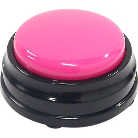 Petit bouton d'enregistrement vocal pratique pour enfants avec fonction de réponse interactive – Rose