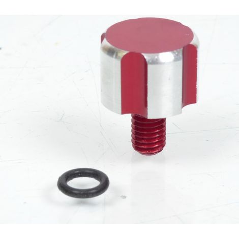 Bouchon huile transmission Replay alu rouge pour scooter Peugeot (1/2)