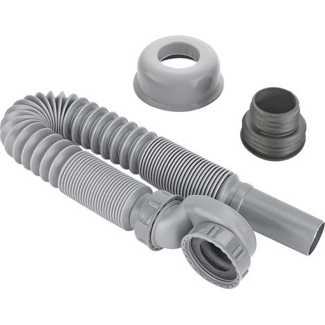 1 Pièce Tuyau D'évacuation Extensible, Extensible de 400mm à 960mm Siphon à Profil Bas pour Baignoire, Douche (1/5)