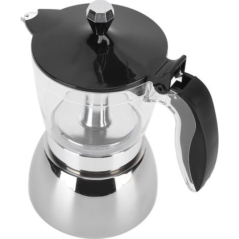 6 tasses Moka Italien café filtre, cafetière octogonale classique, machine à café pour maison, ustensile de préparation (1/5)