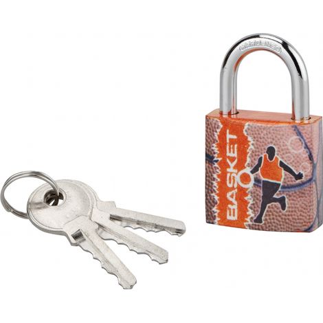 Lucchetto Line Sport Basket, acciaio, interno, arco in acciaio, 30mm, 3 chiavi - THIRARD