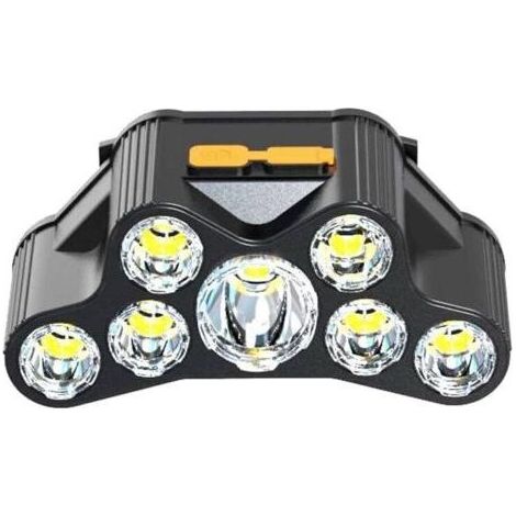 7-LED-Stirnlampe, USB-aufladbar, für den Außenbereich, superhell, wasserdicht, zum Nachtangeln (1/4)