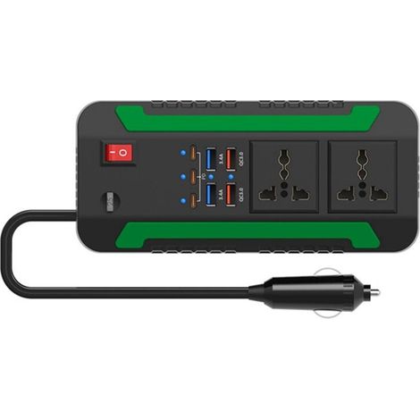 Geeignet für 300-W-Kfz-Wechselrichter (12 V/24 V/110 V/220 V), Stromwandler, USB-QC3.0-Adapter vom Typ C und Schnellladegeräte.