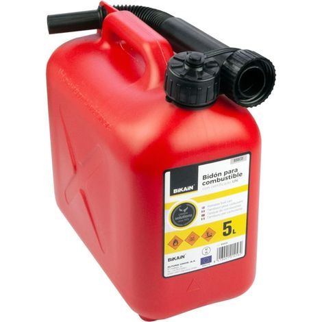 1 Bidon Carburant 5 Litres Polyéthylène Bec Verseur Sécurité Usage Extérieur (1/4)