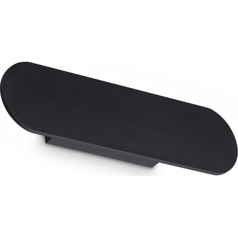 Ideal Lux ZIG ZAG Applique murale ovale à LED intégrée, noire, 1300 lm, 3000 K (1/2)
