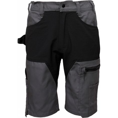 Short de travail BoSafety Mashup Plus avec graphène, résistant, gris et noir, taille 64 (1/4)