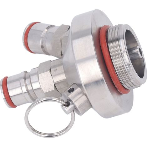 Distributeur de mini-fûts à double verrouillage à bille en acier inoxydable, pour mini-fûts de 2 L, 3,6 L, 4 L, 5 L et 10 L. (1/5)