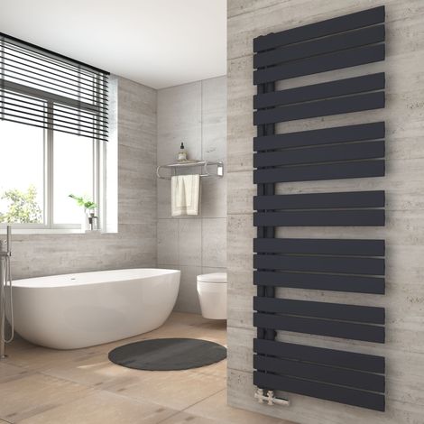 Heilmetz Radiador de baño Antracita Calentador Secatoallas 600 x 1662 mm Radiador de Baño Calentador de Toallas