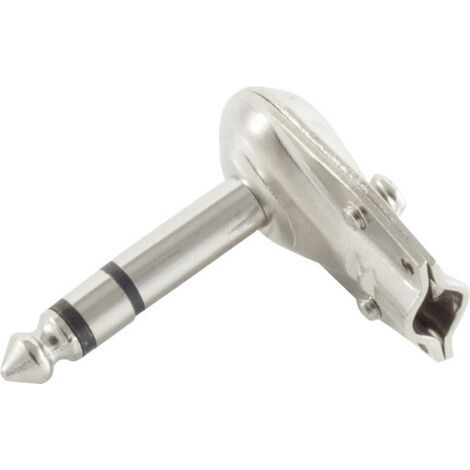 Jack 6.35 mm mâle, coudé TRU COMPONENTS 1559786 Nombre de pôles: 3 stéréo argent 1 pc(s) S304681 (1/3)