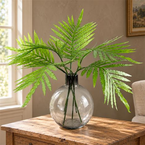 80cm Ball Vase Artificial Tropical Palm Leaves Premium (1/4)