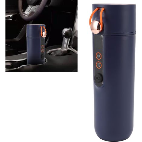 Bouilloire électrique de voiture, 460 ml, acier inoxydable, bleu foncé. (1/5)