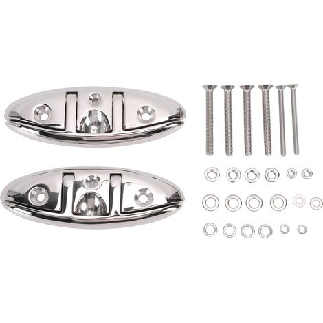 Taquet pliant pour bateau, 5 pouces, en acier inoxydable, finition lisse, quai rabattable pour Yachts, remorques (1/5)