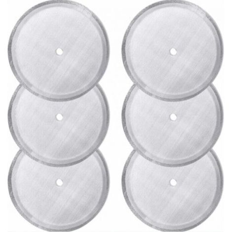 6 Pièces filtres à tamis de rechange pour presse française, filtres à mailles réutilisables en acier inoxydable pour cafetières à pression françaises universs de 1000 ml / 34 oz / 8 tasse (1/5)