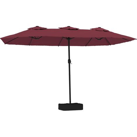 Maison Exclusive - Doppel-Sonnenschirm Bordeauxrot 449x265 cm (1/5)