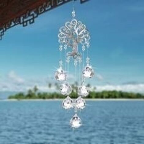 Soleil Cristal, Prisme Fenetre, Suncatcher, Capteur de Attrape-Soleil Suspendu pour Accueil, Jardin, Lampe en Cristal, Pendentif Rideau, Décoration à Suspendre (1/5)