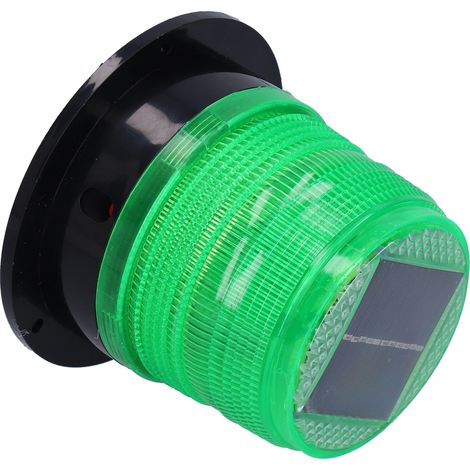 LED-Warnblinkleuchte mit Solarantrieb und Magnetfuß für Baustellenverkehr (Grün) (1/5)