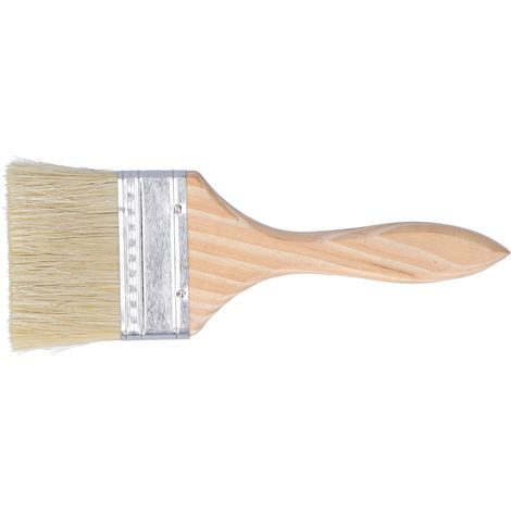 Lot de 10 pinceaux multifonctions 3-en-1, manche en bois, pour peinture, vernis, colle et gesso. (1/5)