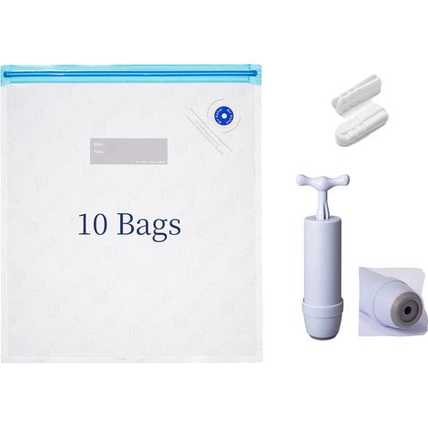 Bolsas de filamento para aspiradora, protección eficaz contra la humedad, compatibilidad versátil, 10 bolsas - Bomba manual, sin enchufe. (1/2)