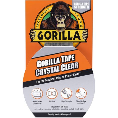 Gorilla Glue 3044701 Gorilla Tape 48mm x 8.2m Crystal Clear GRGCLTAPE48 (1/5)