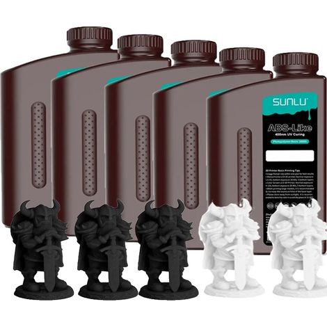 Resina per stampa 3D, lavabile con acqua, polimerizzazione UV rapida, simile all'ABS 3BK 2WT (1/2)