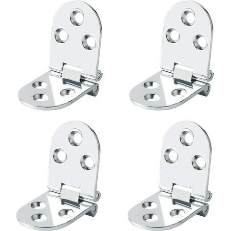 Klapptischscharniere Klappverbinder Möbelbeschlag Edelstahl 180 Grad klappbar, 2,5mm Stärke, Edelstahl Chrom Finish, 4 Stück (1/4)