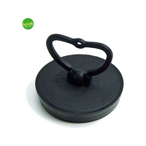 Tappo in gomma con maniglietta Ambra e griglia inox Ø 52 mm