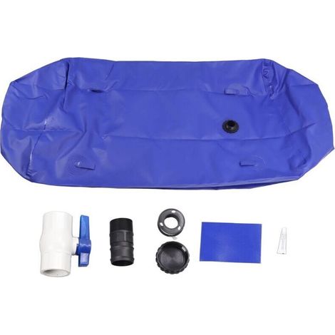 Réservoir d'eau pliable 1000L en PVC – Robinet et 4 anneaux de traction – Résistant aux UV – Pour camping et irrigation jardin (1/4)