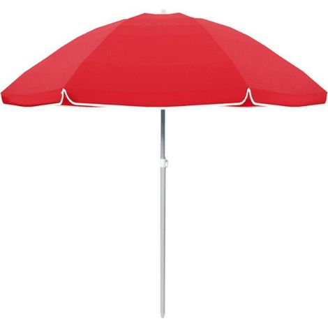 Marbueno Sombrilla Oxford Aluminio Color Rojo 240 cm Jardín Playa y Piscina