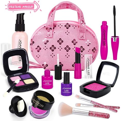 Coffret de maquillage pour filles, coffret de maquillage de princesse lavable avec miroir, non toxique et sûr, cadeau d'anniversaire (1/5)
