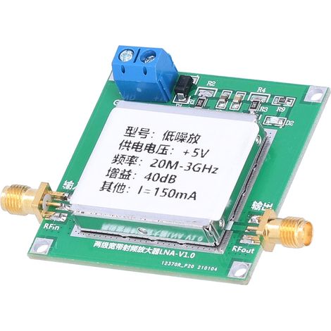 Amplificateur RF Large Bande 5V LNA2‑20M‑3G‑40DB pour Récepteur FM et Télécommande, Amplificateur Bas Bruit (1/5)