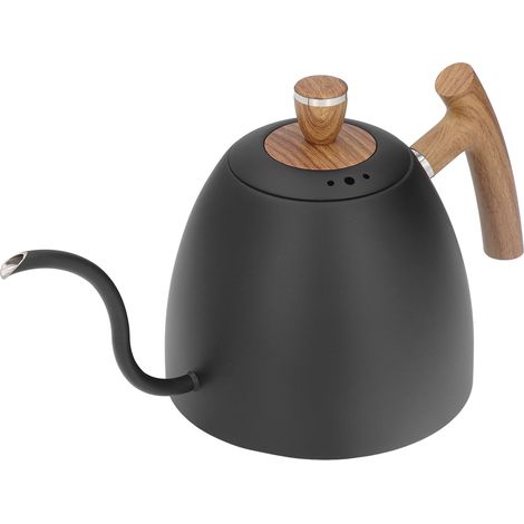 Bouilloire à filtre 800 ml, poignée ergonomique, acier inoxydable, bec verseur col de cygne résistant à la corrosion, bouilloire à café durable (1/5)