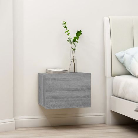 vidaXL Comodino Grigio Sonoma 40x30x30 cm in Legno Multistrato (1/4)