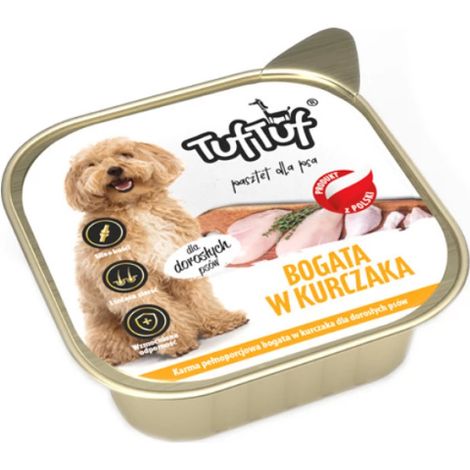 Comida húmeda para perros Tuf Tuf Alupak paté de ave 300 g (1/3)