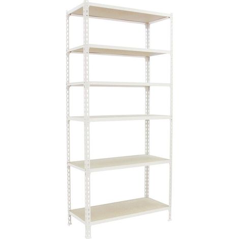 Simonrack Leichte Regal weiß Holz 6 Regale 200 kg
