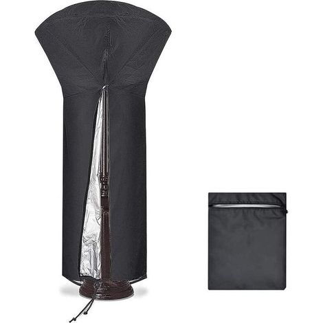 Protective cover for patio heater, waterproof, made of 420D Oxford fabric, dustproof, for outdoor patio heaters, 226 x 85 x 48 cm (1/4)