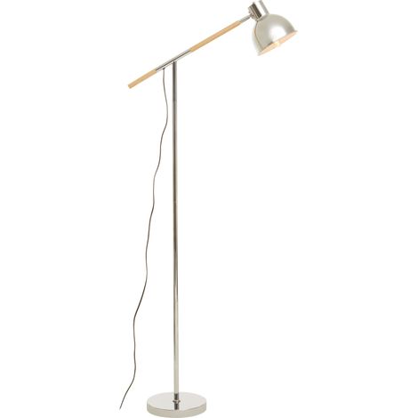 Interiors by Premier Chrome Adjustable Floor Lamp, Convenient Office Lamp, Space-Saver Floor Lamp, Rotating Bedroom Lamp (1/5)