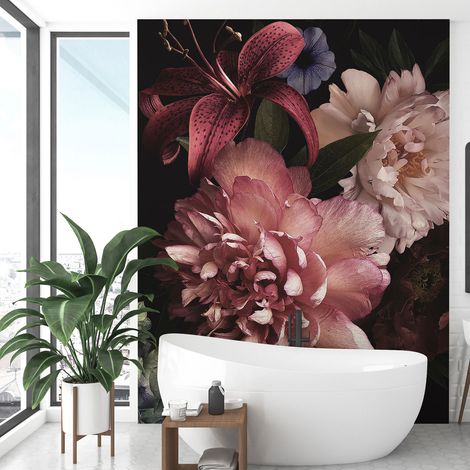 Papier peint panoramique - Pivoines - 130 cm x 195 cm (1/4)