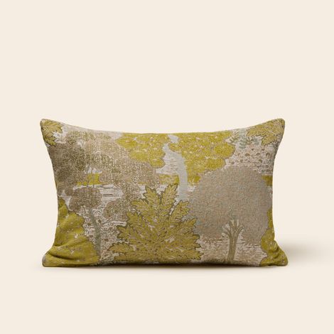 Housse de coussin en Jacquard motif forêt  ALISIA (1/4)