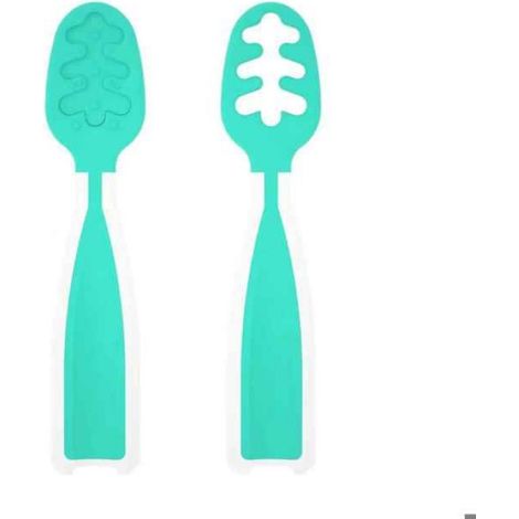 Cuillère à aliments pour bébés,pate Pu123,à usage touristique,ensemble d'outils d'alimentation,accessoires - Emerald[D87]