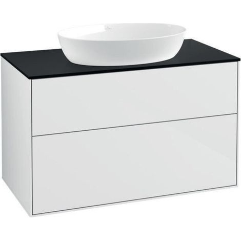 V&B Waschtischunterschrank FINION 1000x603x501mm AP Gl bl ma gls wh lacq. (1/4)