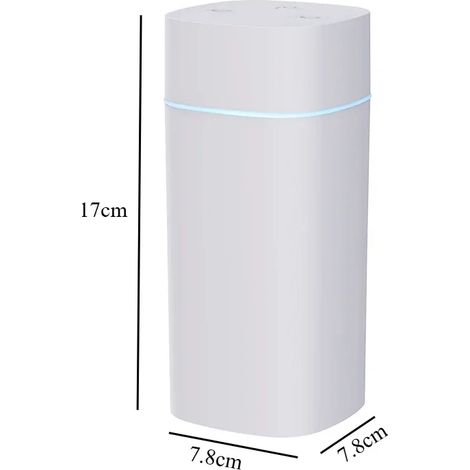 Humidificateur d'air blanc de 600 ml avec double embout, humidificateur d'aromathérapie aux huiles essentielles, purificateur à brume froide (1/5)