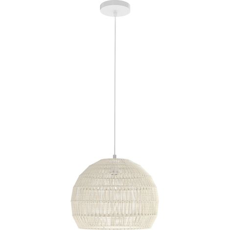Lámpara colgante bohemia, altura ajustable, pantalla de papel