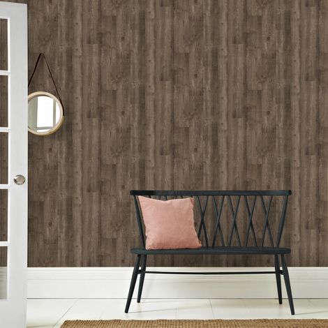 Papier peint intissé Bois Deluxe 1005 x 52cm Marron (1/4)