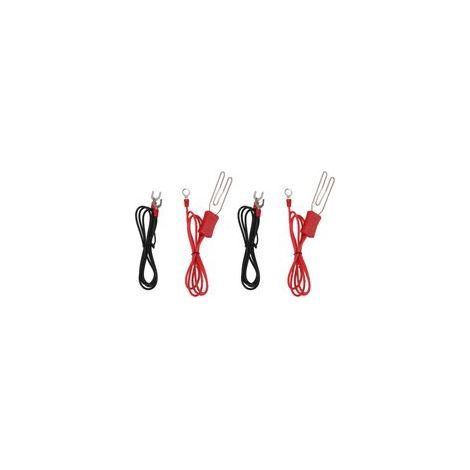 Connecteurs de ruban électrique pour clôture agricole – Lot de 2, crochet en acier inoxydable, terminaux M8 (1/5)